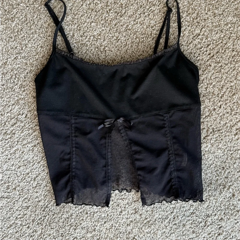 Y2K Tank Top- Black - Picture 1 of 2